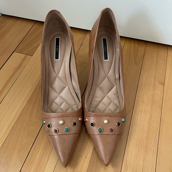 Brazilian brand Via Uno stiletto heels. Buttery Leather uppers. - Picture 3 of 6